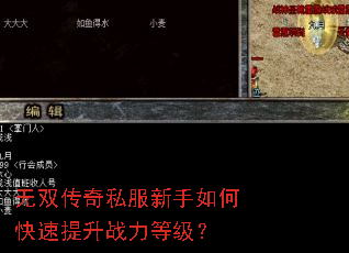 无双传奇私服新手如何快速提升战力等级? 无双传奇私服新手如何快速提升战力等级?