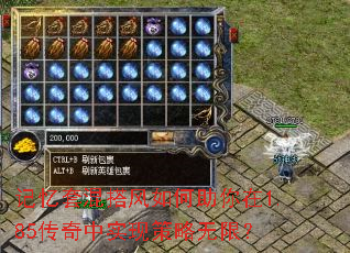 记忆套混搭风如何助你在1.85传奇中实现策略无限? 记忆套混搭风如何助你在1.85传奇中实现策略无限?