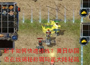 新手如何快速修炼?黄日华国语在线揭秘称霸玛法大陆秘籍 新手如何快速修炼?黄日华国语在线揭秘称霸玛法大陆秘籍