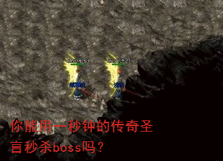 你能用一秒钟的传奇圣言秒杀boss吗? 你能用一秒钟的传奇圣言秒杀boss吗?
