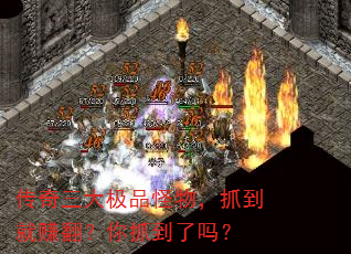 传奇三大极品怪物,抓到就赚翻?你抓到了吗? 传奇三大极品怪物,抓到就赚翻?你抓到了吗?