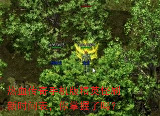 热血传奇手机版精英怪刷新时间表,你掌握了吗? 热血传奇手机版精英怪刷新时间表,你掌握了吗?